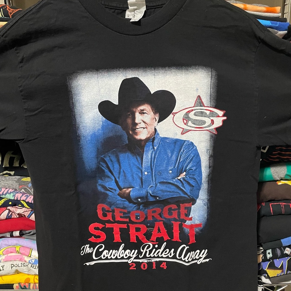 2014 George Strait Black Tour Tee 🎸with Special Guest Jason Aldean